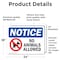 Signmission No Animals Allowed, 24 in W x Rectangle, Vinyl Decal OS-2PACK-NS-D-1824-L-16010 - alternate 3